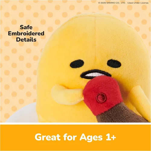 Miniatura 3 de GUND Sanrio Gudetama - Animal de peluche Lazy Egg, juguete de peluche Shakipiyo Chick para niños de 1 año en adelante, 5