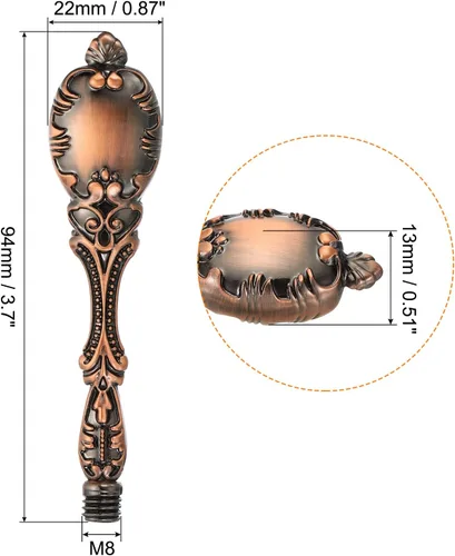 Miniatura 2 de PATIKIL Mango de sello de cera solamente, mango de metal de repuesto para sello de invitación de boda, tarjeta de invitación de boda, sobre