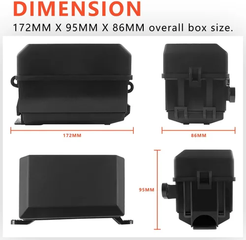 Miniatura 3 de Delgada Caja de relés de 12 V, caja de relé de fusibles, impermeable, 6 ranuras, bloque de relé precableado ATC/ATO, portafusibles de cuchilla