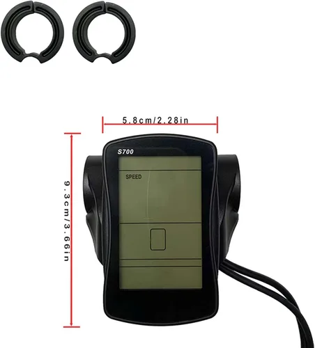 Miniatura 5 de S700 Electric Bike LCD Display Meter E-Bike Display Screen 36V/48V Electric Bike Computer Conversion Accessories for Electric Scooter