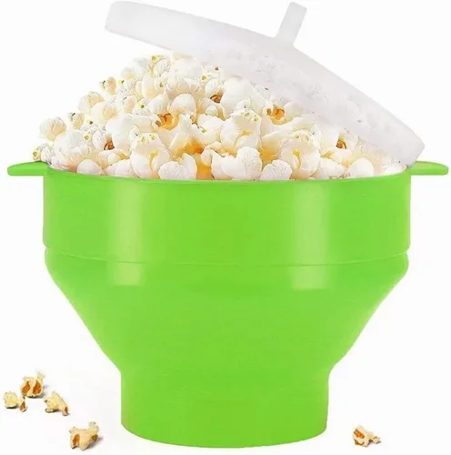Miniatura 7 de The Original Popco - Popco - Palomitas de maíz de silicona para microondas con asas, tazón plegable sin BPA y apto para lavavajillas