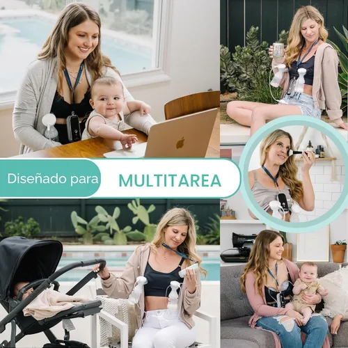 Miniatura 5 de BabyBuddha Extractor de leche 2.0, extractor de leche primario portátil, bomba de lactancia eléctrica manos libres con modo de estimulación suave