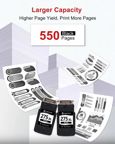 Miniatura 4 de EaseFusion PG-275XL - Cartucho de tinta negra de repuesto para Canon Ink 275 PG-275 275XL, compatible con impresoras PIXMA TR4720 TS3522 TR4700