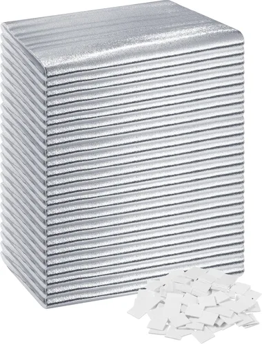 Frienda Juego de aislamiento de puerta de garaje de 24 x 48 pulgadas, paneles de aislamiento de núcleo de espuma blanca, barrera radiante de