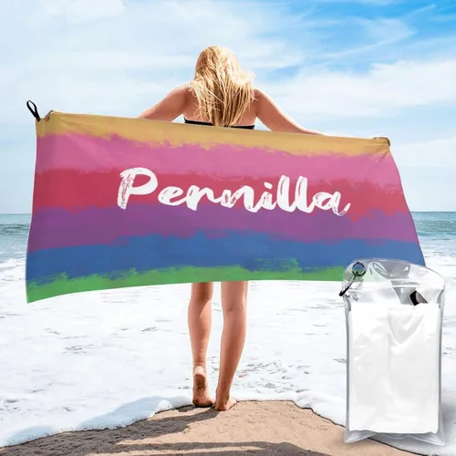 Miniatura 8 de Toallas de playa personalizadas para adultos, toallas de playa personalizadas con nombres para viajes, toallas de playa de microfibra, regalos