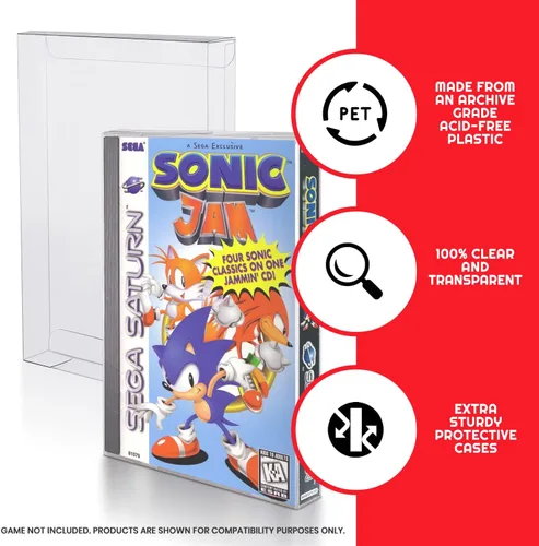 Miniatura 6 de EVORETRO Protector de caja de juegos para Sega CD, Saturn y Sony PS1 Longbox Games – 0.016 in de grosor a granel bolsas de juegos de cajas