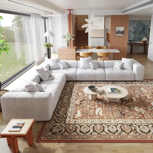 Miniatura 19 de JACH Sofás seccionales de 2 plazas, sofá moderno de oficina, sofá modular de dos plazas, sofá cama acogedor para apartamento, dormitorio, sala