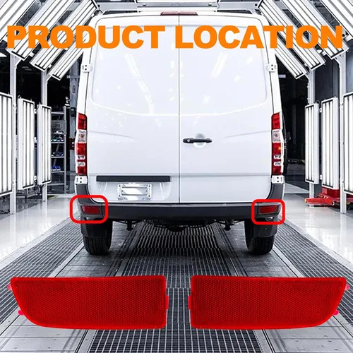 Miniatura 5 de Reflector de parachoques trasero izquierdo de repuesto para automóvil compatible con Dodge Freightliner Mercedes Benz Sprinter W906 VW Crafter 2E