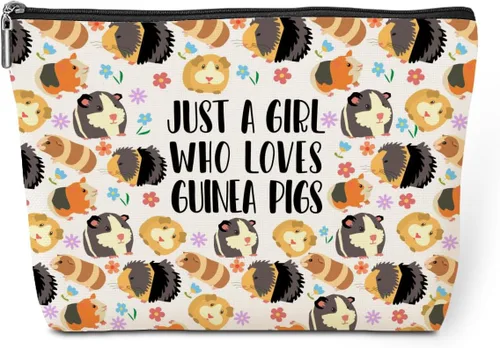 Miniatura 13 de jeilink Linda chica ama a los animales, bolsa de maquillaje divertida de viaje, bolsa de aseo de viaje, recuerdos de fiesta de animales, decoración