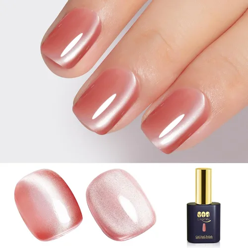 Miniatura 21 de YTD Likomey Juego de esmaltes de uñas de gel Cat Eye, 8 colores de verano con purpurina magnética de cristal con barra magnética, plateado, verde