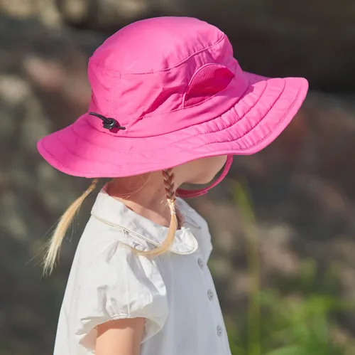 Miniatura 25 de Connectyle Sombrero de sol para niños y niñas, sombrero de pescador de ala ancha UPF 50+, sombrero de protección solar, sombrero transpirable