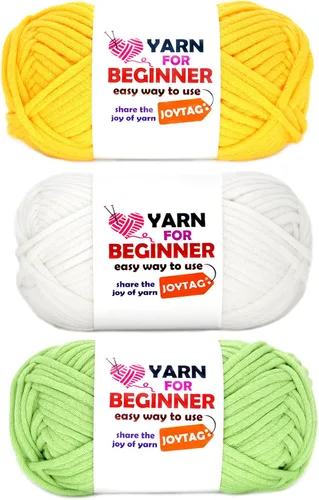 Miniatura 49 de Paquete de 3 hilos de ganchillo de mezcla de algodón y nailon - azul, gris, verde - 3x50g - puntadas fáciles de ver - kit de ganchillo y tejido