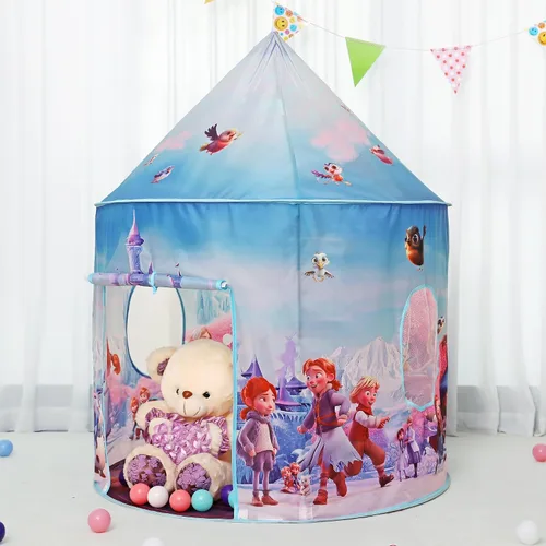 Miniatura 2 de Tienda de campaña y luces de castillo de hielo para niños, casa de juegos interior para niños, 41 x 53 pulgadas