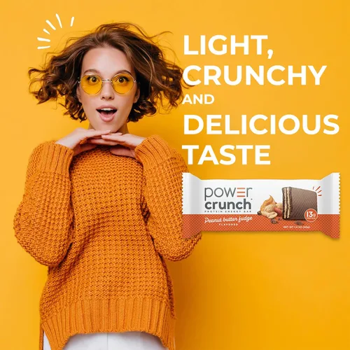 Miniatura 5 de Barritas de proteína Power Crunch, paquete surtido, en 6 sabores, barras de 1,4 onzas (30 unidades). Snacks altos en proteínas con delicioso sabor