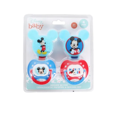 Miniatura 6 de Disney Cudlie Mickey Mouse - Paquete de 4 Chupones para Bebé Niño con Estampado de Gran Estrella