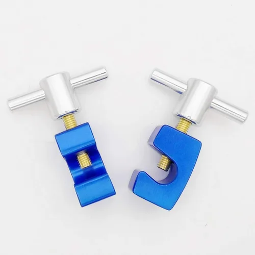 Miniatura 6 de VASTOOLS Abrazadera de soporte de elevación, 2 unidades, eje de hasta 0.551 in de diámetro, mango de varilla en T de metal sólido, abrazadera en C