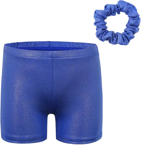 Miniatura 6 de BAOHULU Leotardos de gimnasia para niñas con purpurina y pantalones cortos a juego