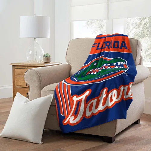 Manta de 46 x 60 pulgadas con licencia oficial de la NCAA de Florida Gators – Manta de forro polar súper suave y ligera para el día del juego,