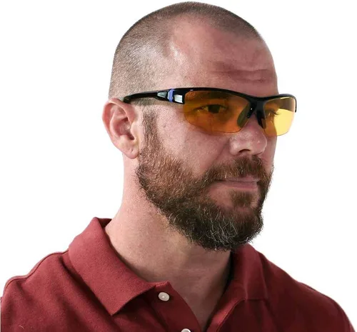 Miniatura 2 de VITENZI Gafas de visión nocturna para hombres y mujeres, antirreflejos, seguridad para conducción nocturna, lentes de sol tintados amarillos HD Roma