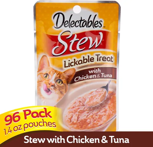 Miniatura 2 de Delectables - Golosina para lamer pollo y atún para gatos, 1.4 onzas, 12 unidades (paquete de 8)