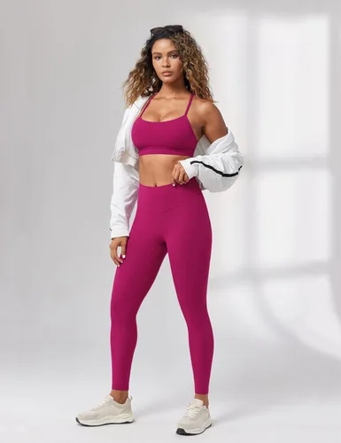 Miniatura 3 de UNISSU Leggings de entrenamiento de cintura alta sin costura frontal para mujer, pantalones de yoga suaves para gimnasio, mallas atléticas - 25