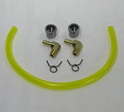 Miniatura 3 de Medidor de combustible para tanque de gasolina "montaje empotrado" para motocicleta, calibre de combustible externo de manguera Tygon color amarillo