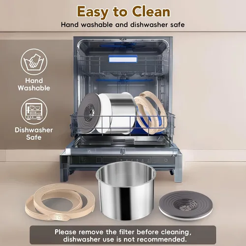 Miniatura 7 de UPSKY Cuenco de agua para perros sin derrames 8L acero inoxidable, 2.1 galones gran capacidad cuencos para perros a prueba de derrames