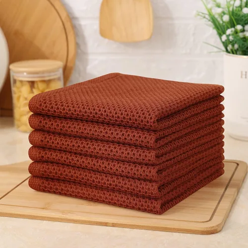 Miniatura 558 de Kitinjoy - Paños de cocina de 100 % algodón, tela de tejido gofrado, paño de limpieza ultrasuave, absorbente y de secado rápido. Beige