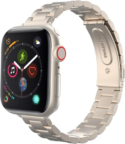 Miniatura 23 de MoKo Banda delgada compatible con Apple Watch Band Ultra3/2/1 49mm/Series 11/10/9/8/7/6/5/4/3/2/1/SE3/SE2/SE 46/45/44/42/41/40/38mm, correa de metal
