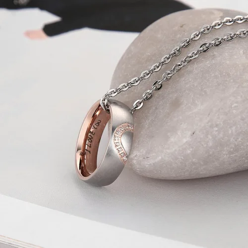 Miniatura 6 de ANAZOZ Anillo de promesa de corazón de amor real para parejas, de acero inoxidable, anillo superior, 0.236in