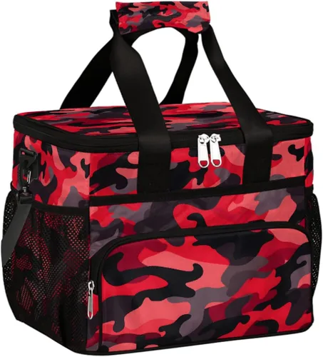 Miniatura 9 de Pardick Bolsa térmica suave con aislamiento de leopardo de galaxia para hombres y mujeres, lonchera grande a prueba de fugas, enfriador de playa