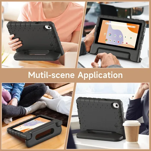 Miniatura 7 de Funda para tablet Walmart Onn de 7 pulgadas Gen 4 2024 Modelo: 100135924, peso ligero, a prueba de golpes, duradero, con soporte de mango Negro