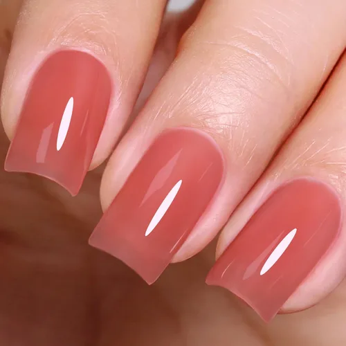 Miniatura 25 de Esmalte de uñas en gel color rosa transparente, 15ml, color rosa translúcido Jelly, esmalte de uñas en gel UV/LED que se absorbe para manicura