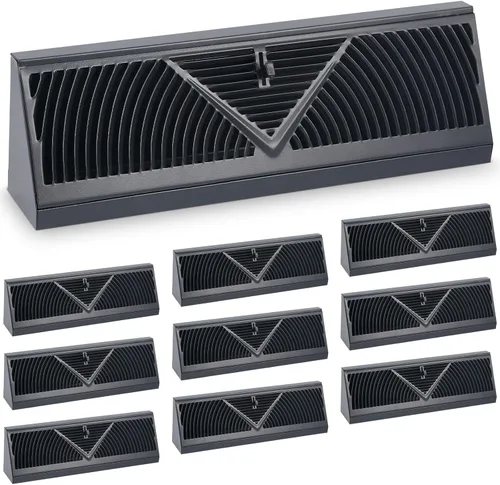 Miniatura 20 de Yaocom Paquete de 2 Rejillas de Registro de Zócalo Tamaño de Abertura de Conducto de 15 Pulgadas Cubiertas de Ventilación para Difusor de Piso