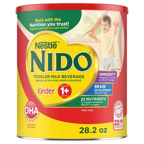 Nido NESTLE Kinder 1+ - Bebida de leche en polvo, recipiente de 1.76 libras