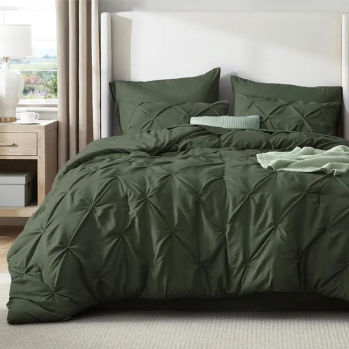 Miniatura 70 de Bedsure - Juego de edredón tamaño matrimonial verde azulado - Juego de ropa de cama tamaño matrimonial en una bolsa de 7 piezas, juego de cama 14