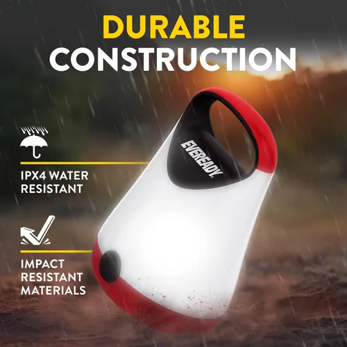 Miniatura 5 de Eveready - Linterna LED para Camping X-250, Luces de Tienda Brillantes, Linternas LED Resistente al Agua, 100 Horas de Duración, Rojo y Negro