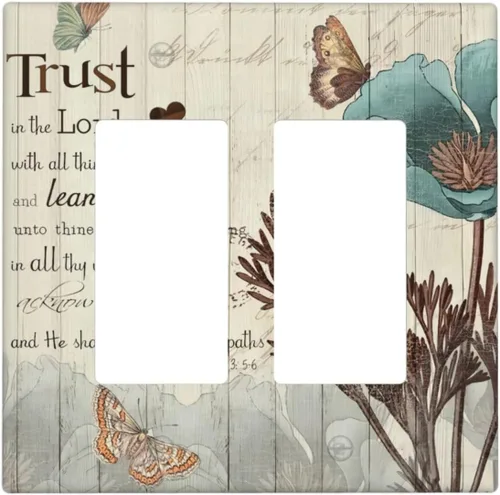 Miniatura 39 de Cubierta de Interruptor de Luz de 1 Gang con Flores Silvestres Bohemias, Hierbas, Floral, Decorativa, Planta Botánica, Naturaleza, Acuarela, Placa