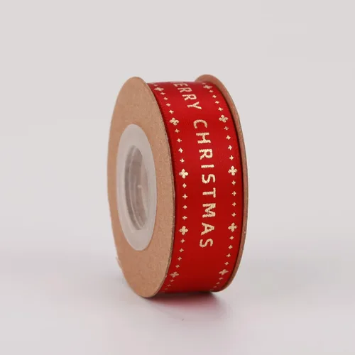 Miniatura 2 de Meseey 4 rollos de cinta de algodón de menta de caramelo de Navidad de 20 yardas y 5/8 pulgadas a rayas rojas y blancas para envolver regalos