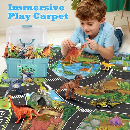 Miniatura 2 de Kiddiworld Juguetes de Dinosaurio para Regalos de Niños de 3 4 5 Años, Juguetes de Dinosaurios para Niños 3-5-7, Figuras de Dino Tapete de Juego