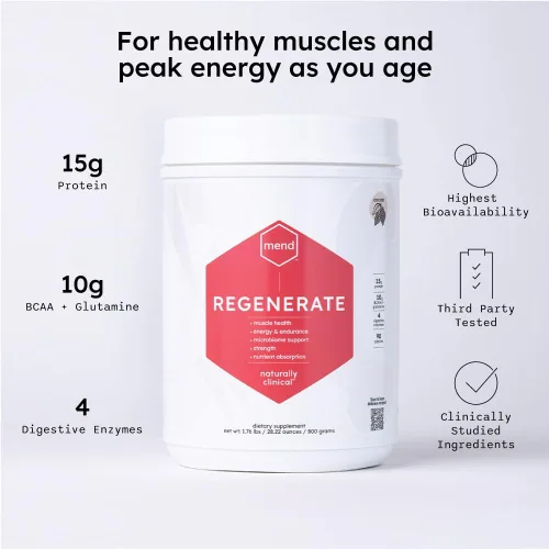 Miniatura 2 de MEND Regenerate, recuperación después del entrenamiento, apoyo inmunológico y suplemento nutricional deportivo para hombres y mujeres, natural, sin