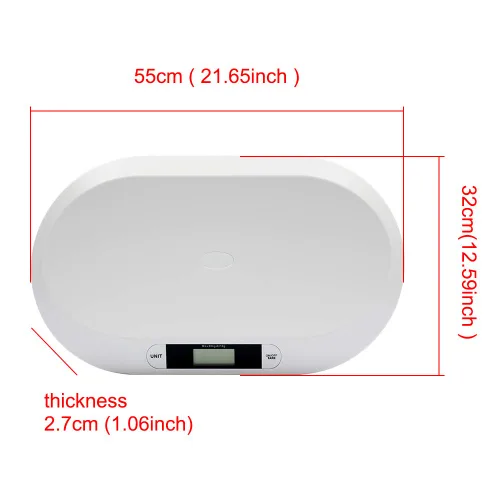 Miniatura 2 de Báscula electrónica digital para bebés de 44.1 lbs/44 libras, medición de peso para bebé/bebé/mascota con precisión, precisión de 0.35 onzas