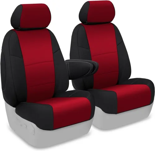 Miniatura 47 de Coverking Custom Fit Center 50/50 - Funda de asiento de cubo para modelos seleccionados Chevrolet Suburban 1500/2500, neopreno (negro)