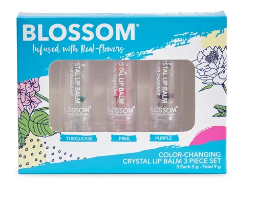 Miniatura 9 de Blossom Brillo labial perfumado roll-on, infundido con flores reales, fabricado en Estados Unidos, 0.3 fl. oz./9ml, juego de regalo de 3
