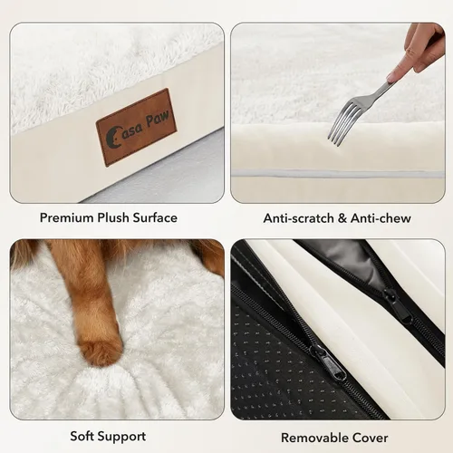 Miniatura 6 de Camas Ortopédicas para Perros de Tamaño Grande, Espuma de Celdas Impermeables tipo Huevera, Camas tipo Sofá para Perros Medianos para Jaula 35x22