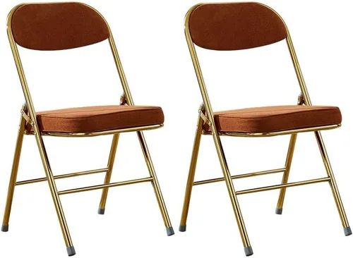 Miniatura 38 de Sillas de comedor modernas, silla auxiliar tapizada para el hogar, con acabado mate, silla de comedor plegable con respaldo abierto, silla sin