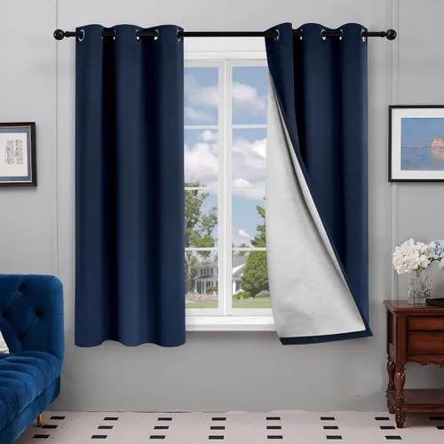 Miniatura 15 de Deconovo - Cortinas opacas para dormitorio con ojales, cortinas sólidas con aislamiento térmico, bloquean el calor, oscurecen la habitación, ahorran