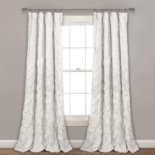 Miniatura 9 de Juego de edredón Lush Décor modelo Ravello estilo elegante desgastado pintuck de color blanco, set de 5 piezas de edredón y fundas de almohada