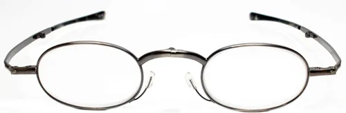 Miniatura 3 de Calabria Gafas de lectura plegables con especificaciones plateadas, lectores de bolsillo plegables para hombres y mujeres, estuche rígido negro