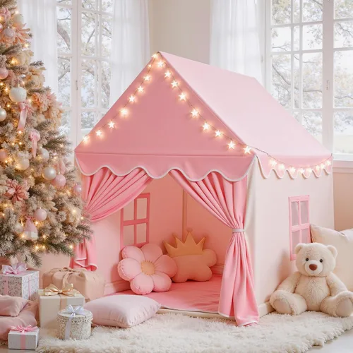 Miniatura 5 de Tienda de campaña para niños y niñas, gran casa de juegos de hadas para niños, castillo de princesa, tienda de campaña, juguetes de regalo